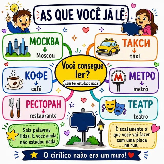 Mapa mental: as palavras russas que você já lê